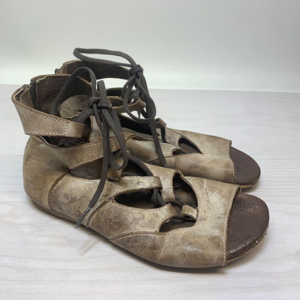 Roan by BedStu Winnie Epica Taupe Gladiator Size 7 Sandals Lace Up Festival